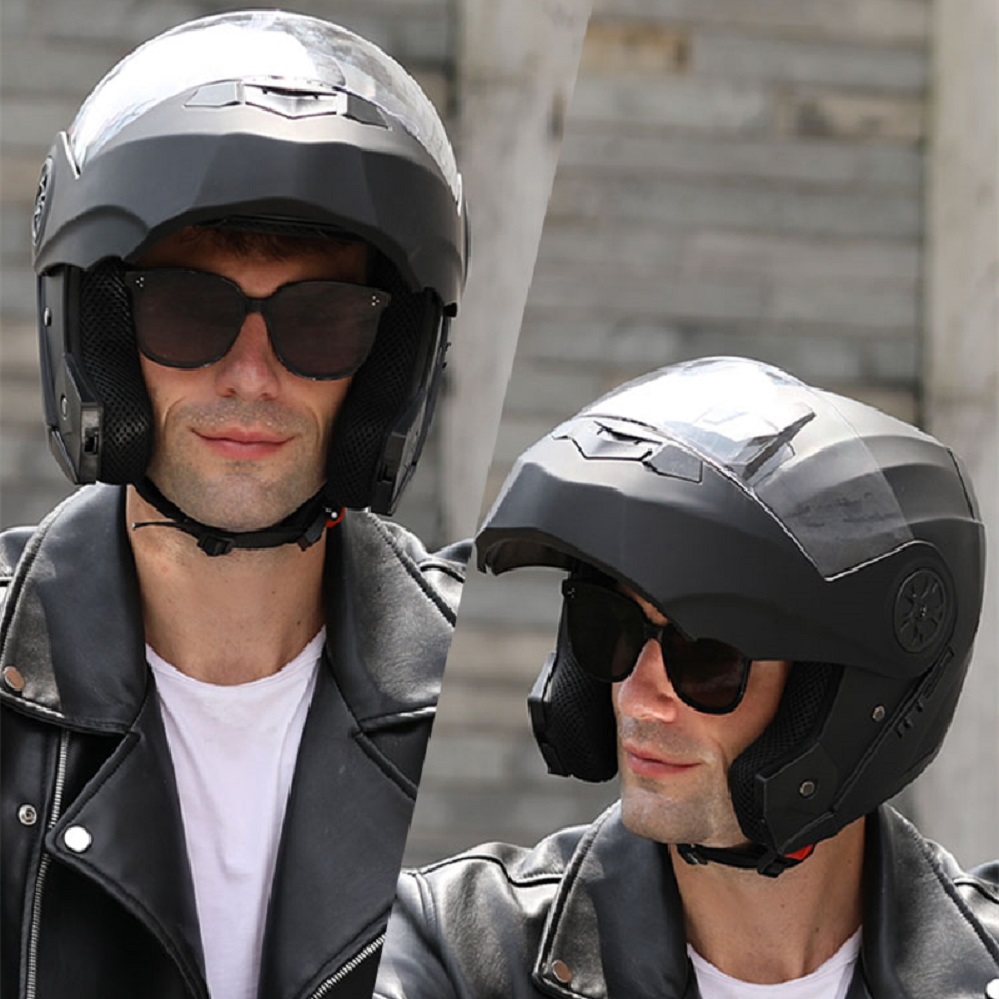 Double Visors Bluetooth Helmet - огляд і ціна Full Face Motorcycle Helmet With Bluetooth